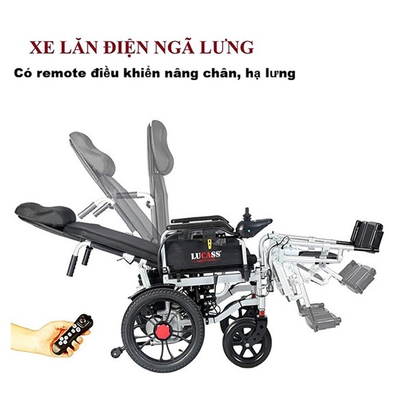 Xe Lăn Điện đa năng ngã nằm Lucass VX803 có remote